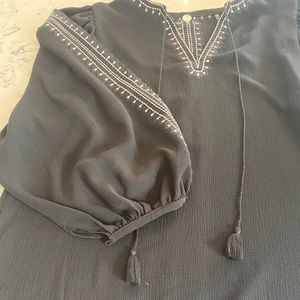 Margaret O’Leary black blouse xs